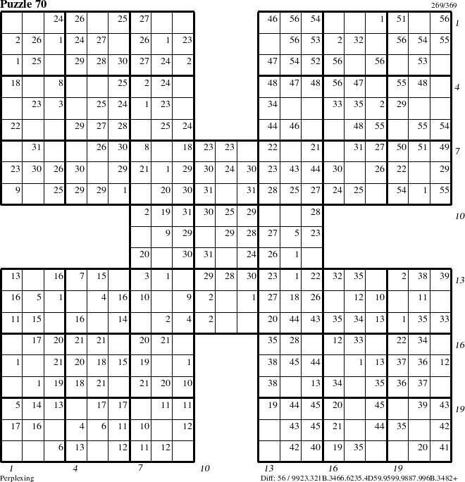 Step-by-Step Instructions for Puzzle 70 with all 56 steps marked