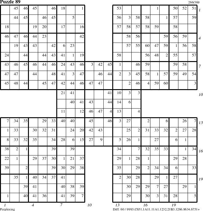 Step-by-Step Instructions for Puzzle 89 with all 60 steps marked