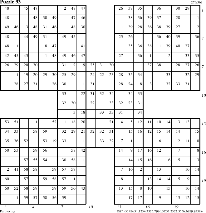 Step-by-Step Instructions for Puzzle 93 with all 60 steps marked