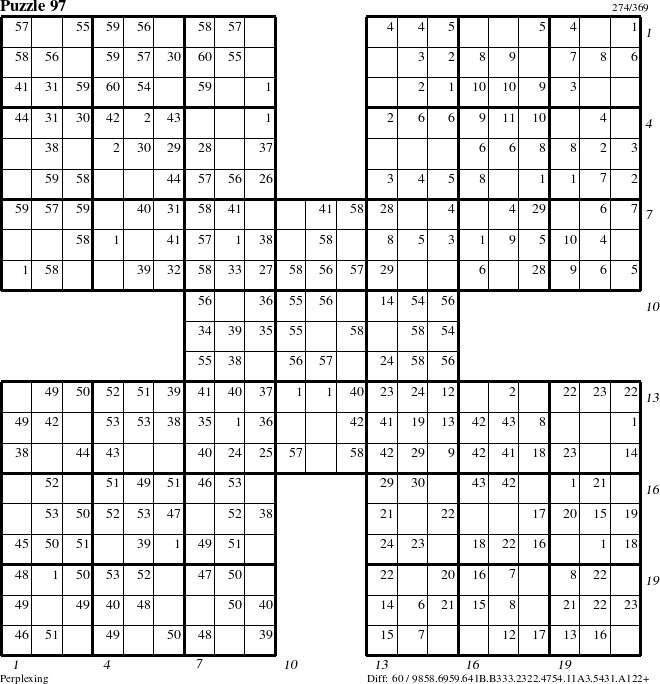 Step-by-Step Instructions for Puzzle 97 with all 60 steps marked