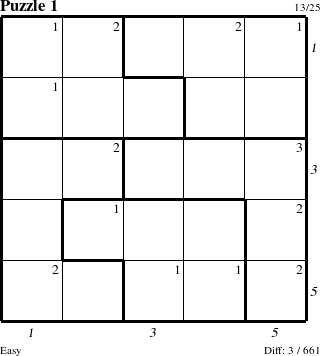 Step-by-Step Instructions for Puzzle 1 with all 3 steps marked