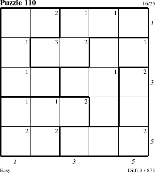 Step-by-Step Instructions for Puzzle 110 with all 3 steps marked