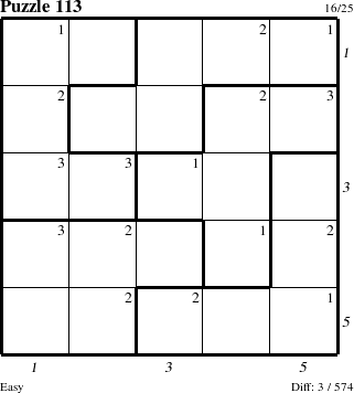 Step-by-Step Instructions for Puzzle 113 with all 3 steps marked