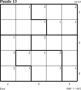 Step-by-Step Instructions for Puzzle 13 with all 3 steps marked