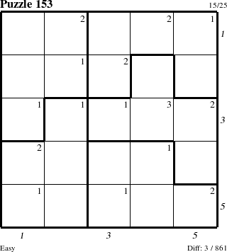 Step-by-Step Instructions for Puzzle 153 with all 3 steps marked