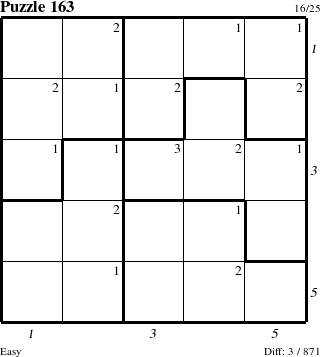 Step-by-Step Instructions for Puzzle 163 with all 3 steps marked