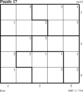 Step-by-Step Instructions for Puzzle 17 with all 3 steps marked