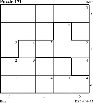 Step-by-Step Instructions for Puzzle 171 with all 4 steps marked