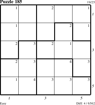 Step-by-Step Instructions for Puzzle 185 with all 4 steps marked