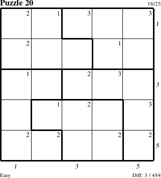 Step-by-Step Instructions for Puzzle 20 with all 3 steps marked