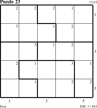 Step-by-Step Instructions for Puzzle 23 with all 3 steps marked