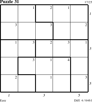 Step-by-Step Instructions for Puzzle 31 with all 4 steps marked