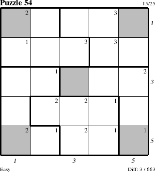 Step-by-Step Instructions for Puzzle 54 with all 3 steps marked