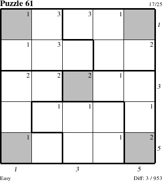 Step-by-Step Instructions for Puzzle 61 with all 3 steps marked