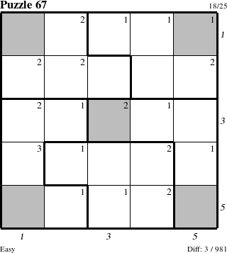 Step-by-Step Instructions for Puzzle 67 with all 3 steps marked