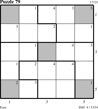 Step-by-Step Instructions for Puzzle 79 with all 4 steps marked