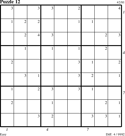 Step-by-Step Instructions for Puzzle 12 with all 4 steps marked