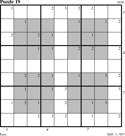 Step-by-Step Instructions for Puzzle 19 with all 3 steps marked