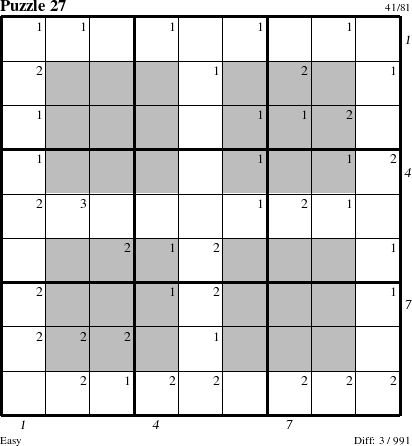 Step-by-Step Instructions for Puzzle 27 with all 3 steps marked