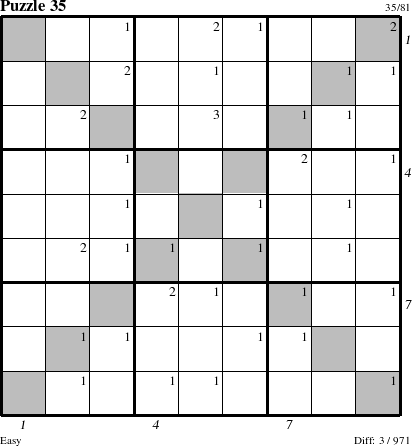 Step-by-Step Instructions for Puzzle 35 with all 3 steps marked