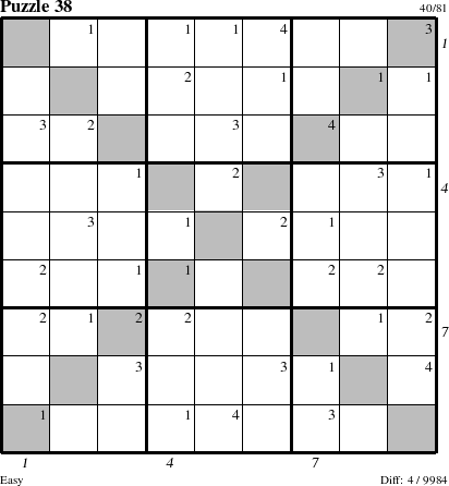 Step-by-Step Instructions for Puzzle 38 with all 4 steps marked