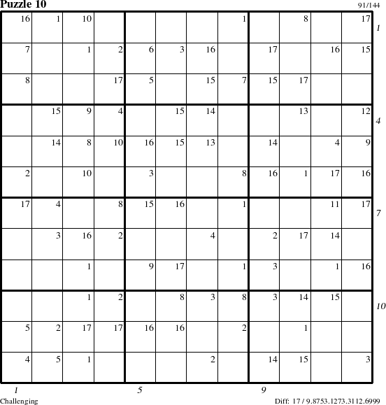 Step-by-Step Instructions for Puzzle 10 with all 17 steps marked