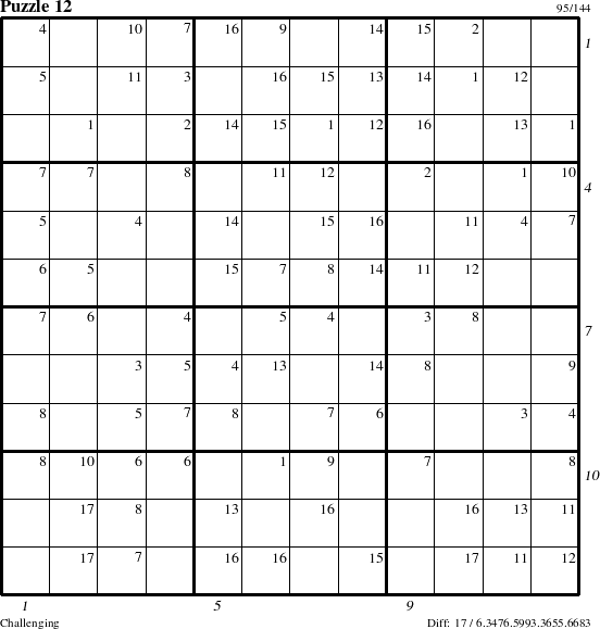 Step-by-Step Instructions for Puzzle 12 with all 17 steps marked