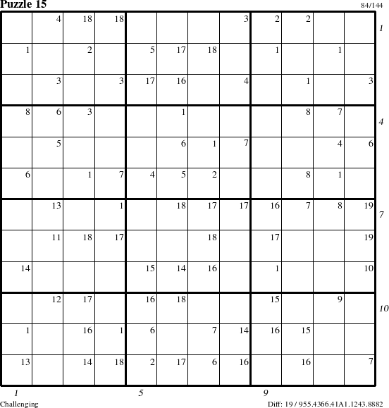 Step-by-Step Instructions for Puzzle 15 with all 19 steps marked