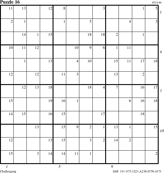 Step-by-Step Instructions for Puzzle 16 with all 19 steps marked