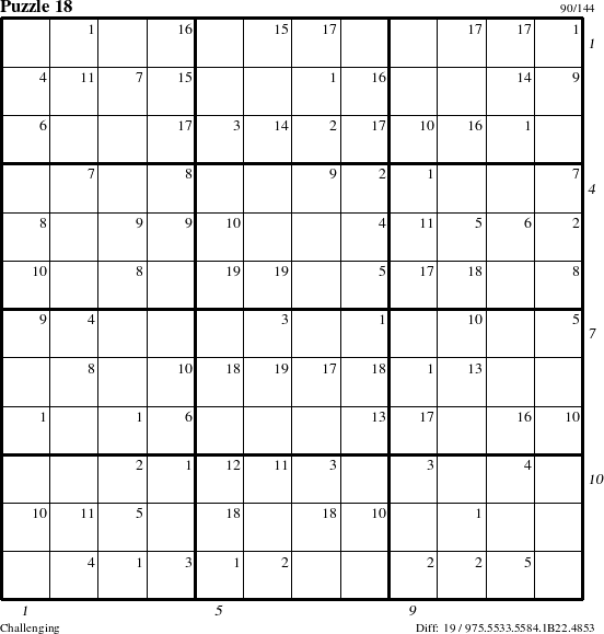 Step-by-Step Instructions for Puzzle 18 with all 19 steps marked