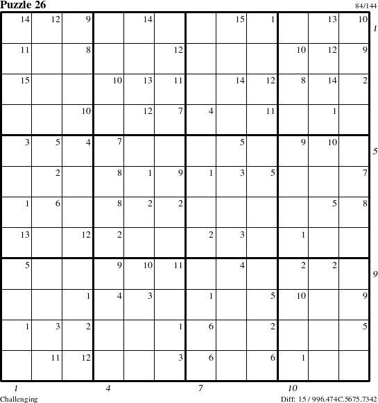 Step-by-Step Instructions for Puzzle 26 with all 15 steps marked