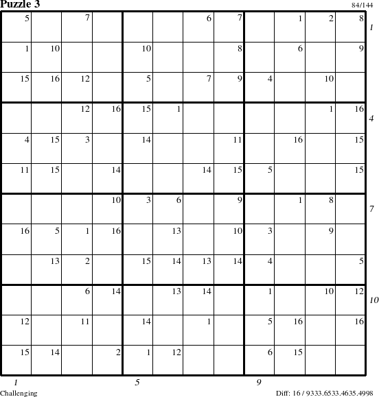 Step-by-Step Instructions for Puzzle 3 with all 16 steps marked