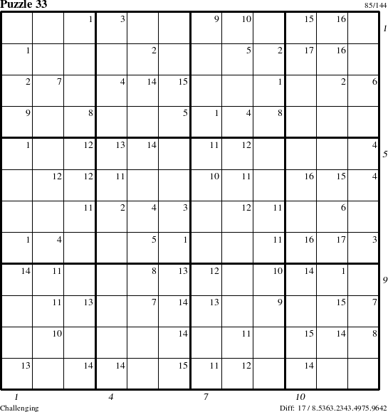 Step-by-Step Instructions for Puzzle 33 with all 17 steps marked