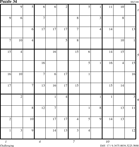 Step-by-Step Instructions for Puzzle 34 with all 17 steps marked