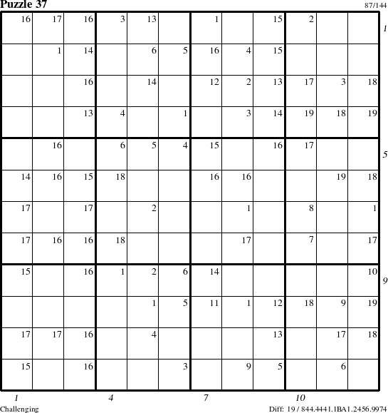 Step-by-Step Instructions for Puzzle 37 with all 19 steps marked