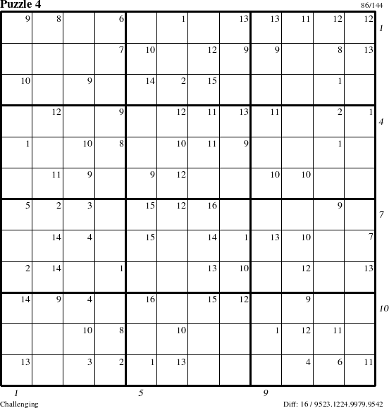 Step-by-Step Instructions for Puzzle 4 with all 16 steps marked