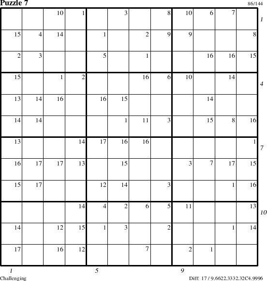 Step-by-Step Instructions for Puzzle 7 with all 17 steps marked