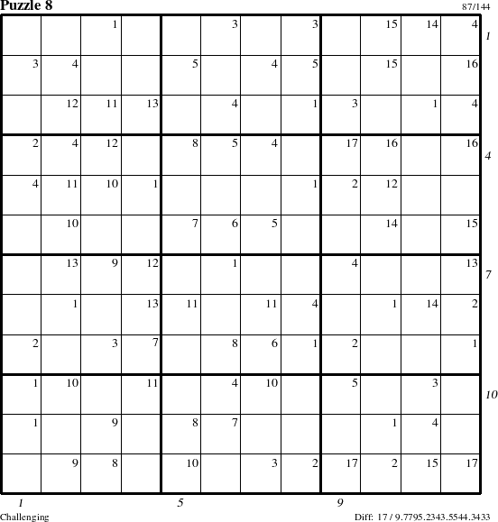 Step-by-Step Instructions for Puzzle 8 with all 17 steps marked