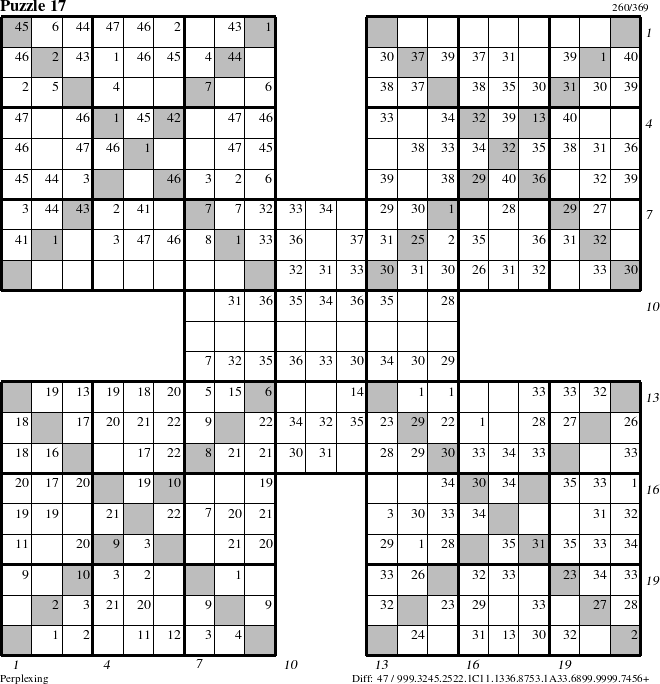 Step-by-Step Instructions for Puzzle 17 with all 47 steps marked