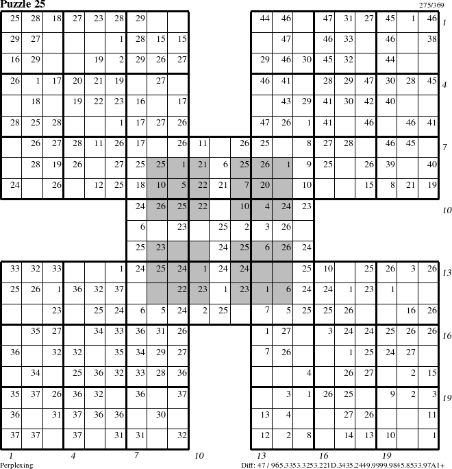 Step-by-Step Instructions for Puzzle 25 with all 47 steps marked