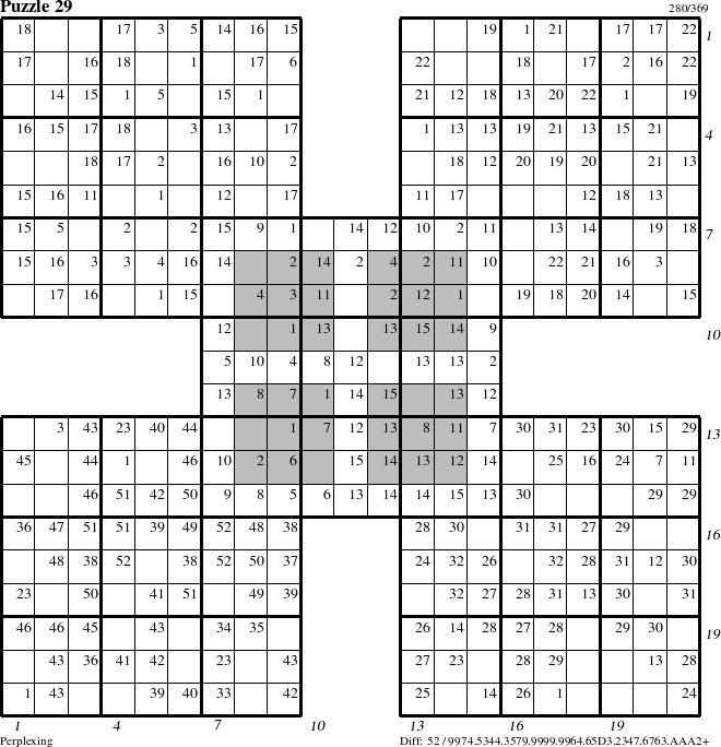 Step-by-Step Instructions for Puzzle 29 with all 52 steps marked