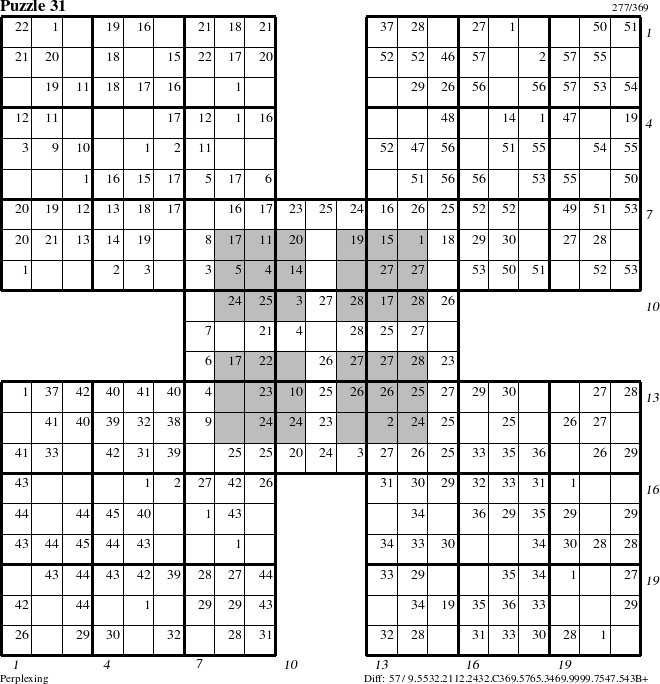 Step-by-Step Instructions for Puzzle 31 with all 57 steps marked