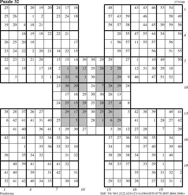 Step-by-Step Instructions for Puzzle 32 with all 59 steps marked