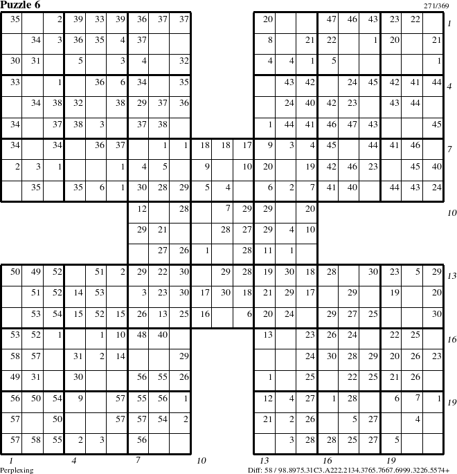 Step-by-Step Instructions for Puzzle 6 with all 58 steps marked