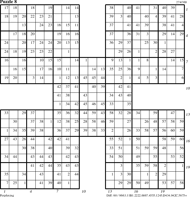 Step-by-Step Instructions for Puzzle 8 with all 60 steps marked