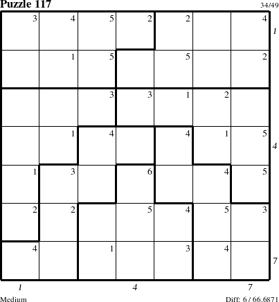 Step-by-Step Instructions for Puzzle 117 with all 6 steps marked