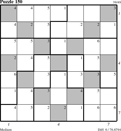 Step-by-Step Instructions for Puzzle 150 with all 6 steps marked