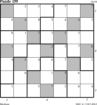 Step-by-Step Instructions for Puzzle 159 with all 8 steps marked