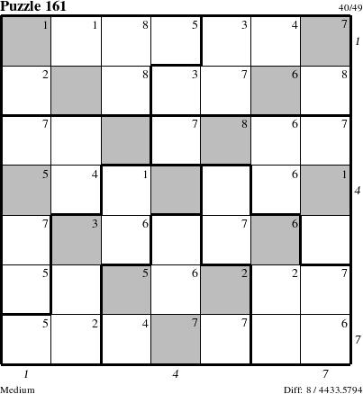 Step-by-Step Instructions for Puzzle 161 with all 8 steps marked