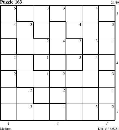 Step-by-Step Instructions for Puzzle 163 with all 5 steps marked